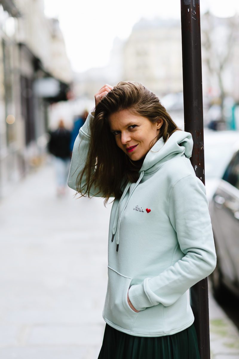 Aqua Green PARIS Hoodie