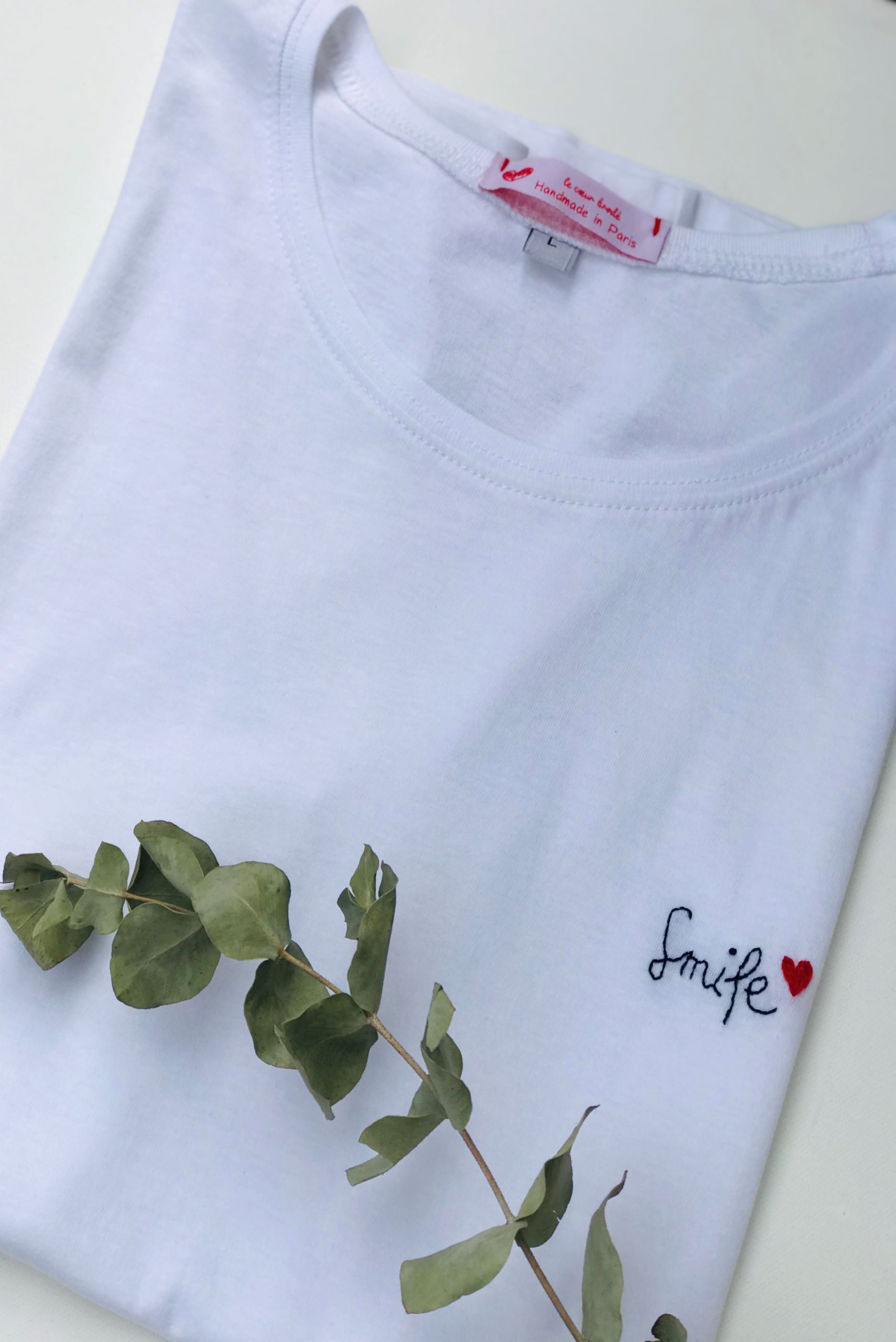 white t shirt embroidery