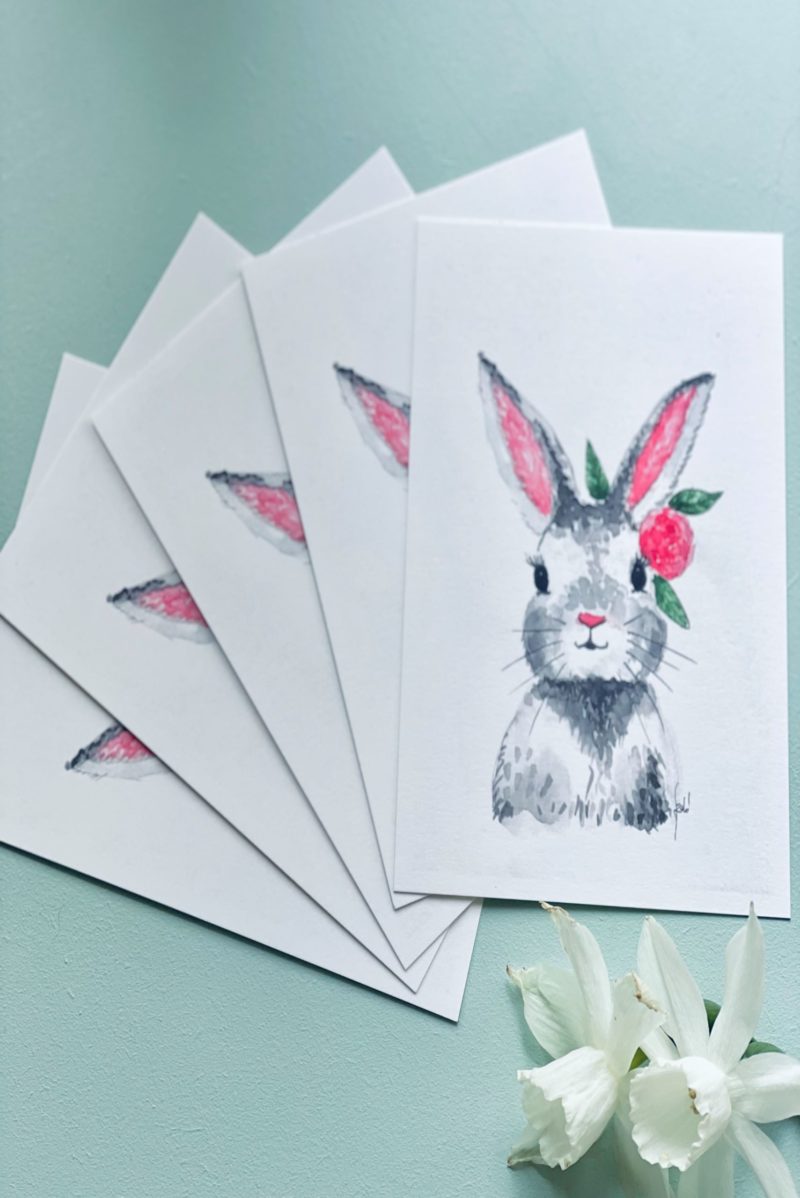 Pack 5 Honey Bunny Postal Cards
