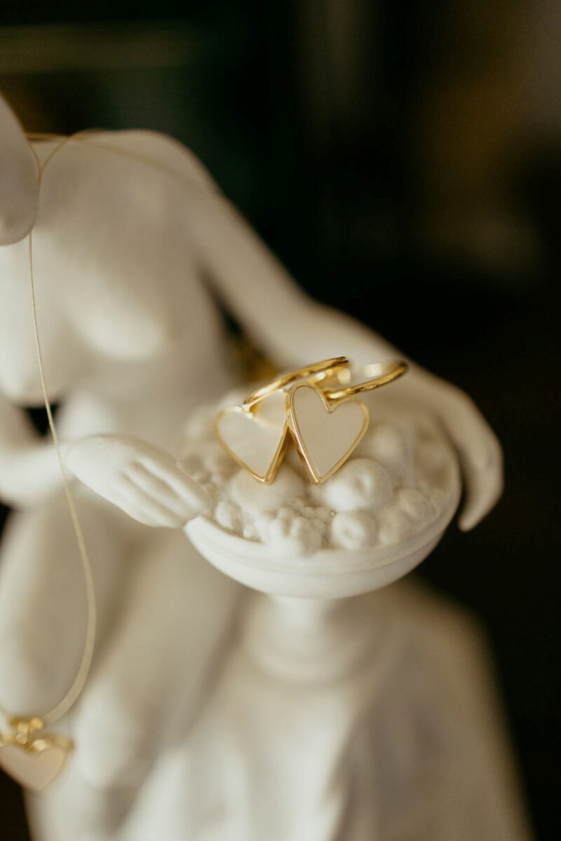 Mother of Pearl Heart Pendant Earrings