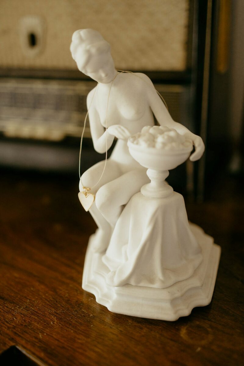 Mother of Pearl Heart Pendant Necklace