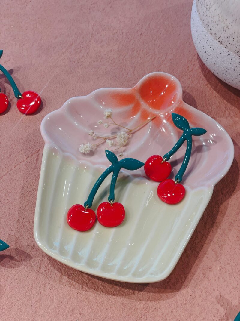 Handmade Cherry Earrings